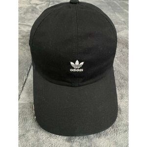 Adidas Originals Trefoil Logo Dad Hat Black Relaxed Fit Adjustable Strapback Cap